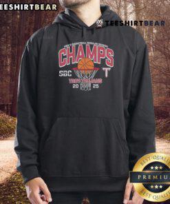 Troy Trojans hoodie celebrating the 2025 Sun Belt Men's Basketball Champions with vibrant team colors.