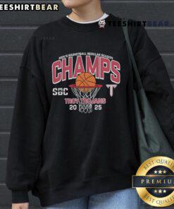 Top 2025 Sun Belt Men's Basketball Champions Troy Trojans sweatshirt featuring team logo and vibrant colors.