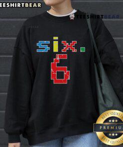 Colorful sweatshirt for a 6th birthday featuring the number 6, perfect for six-year-old celebrations.