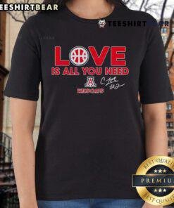 Top Arizona Wildcats Ladies Tee featuring 'All You Need Is Love' design, perfect for fans and casual wear.