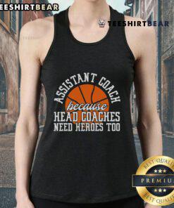 Top Assistant Coach tank top featuring inspiring quote, perfect for coaches who support their teams with passion.