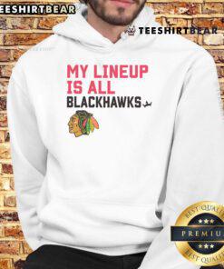 Top Chicago Blackhawks My Lineup Hoodie featuring team colors and logo, perfect for fans and game day attire.