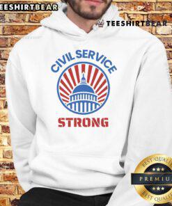 Top Civil Service Strong Protect Federal Workers Hoodie featuring bold text and a comfortable design for dedicated federal employees.