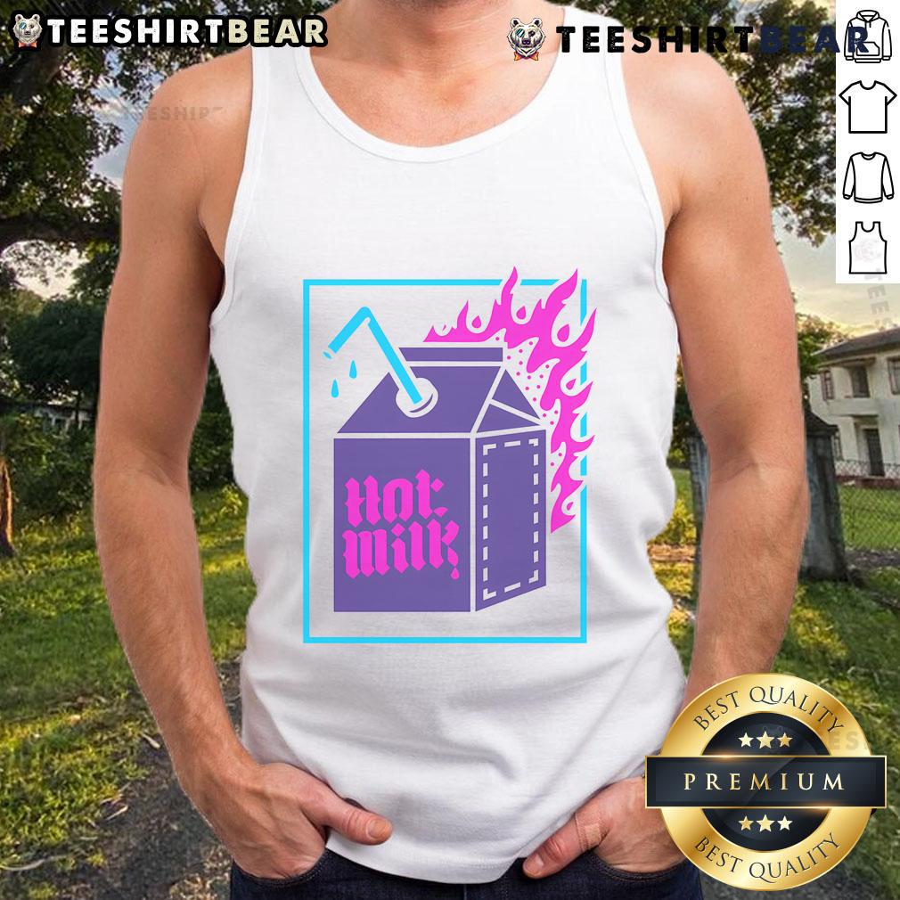 Colorful hot milk box tank top featuring vibrant graphics, perfect for casual summer outfits and stylish fashion statements.
