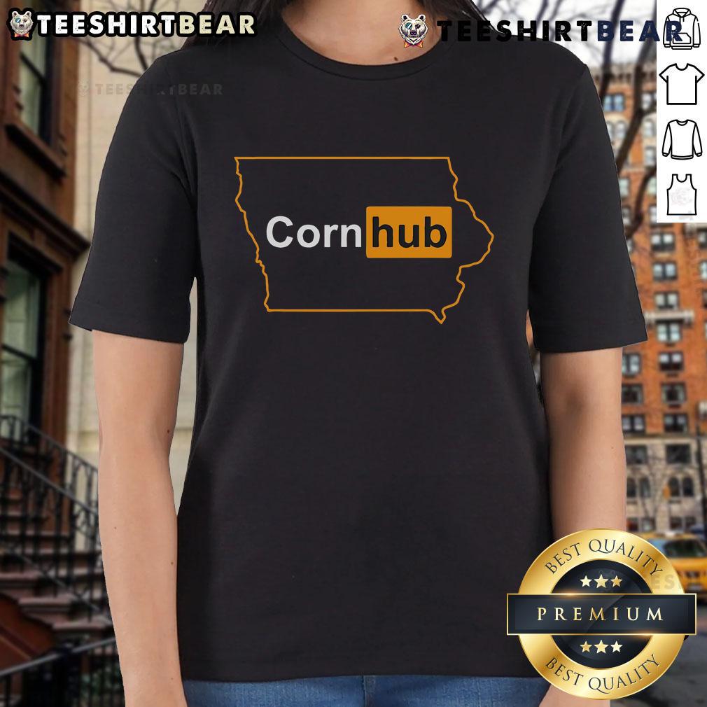 Top Cornhub Iowa Ladies Tee featuring a stylish design, perfect for casual wear and showcasing Iowa pride.