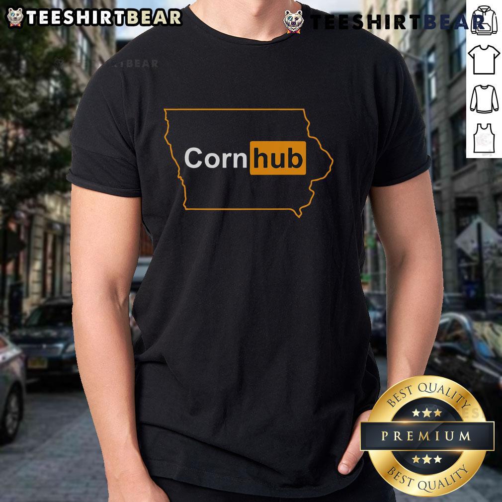 Top Cornhub Iowa T-Shirt featuring a fun design celebrating Iowas unique corn culture and humor.