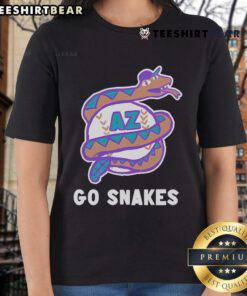 Alt Text: Top Go Snake Arizona Diamondbacks Ladies Tee featuring team logo and vibrant colors for stylish fan apparel.