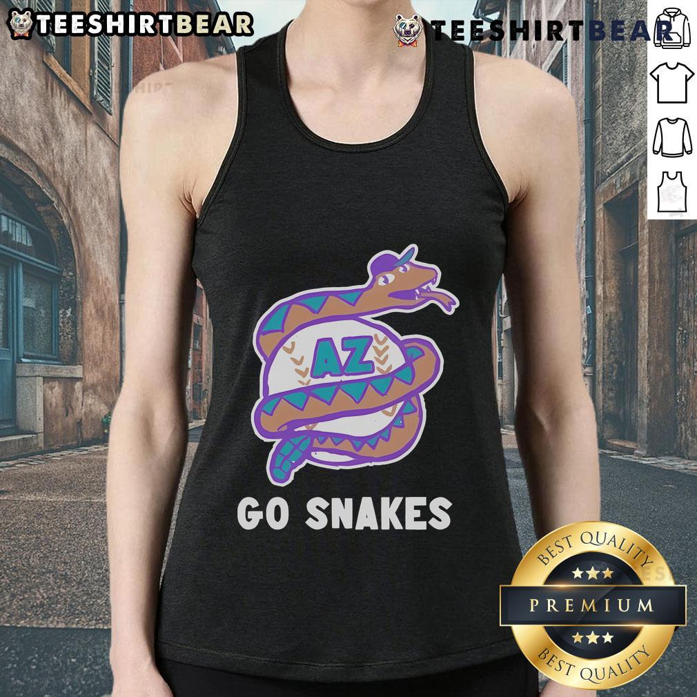 Top Go Snake Arizona Diamondbacks tank top featuring vibrant team colors and logo, perfect for baseball fans.
