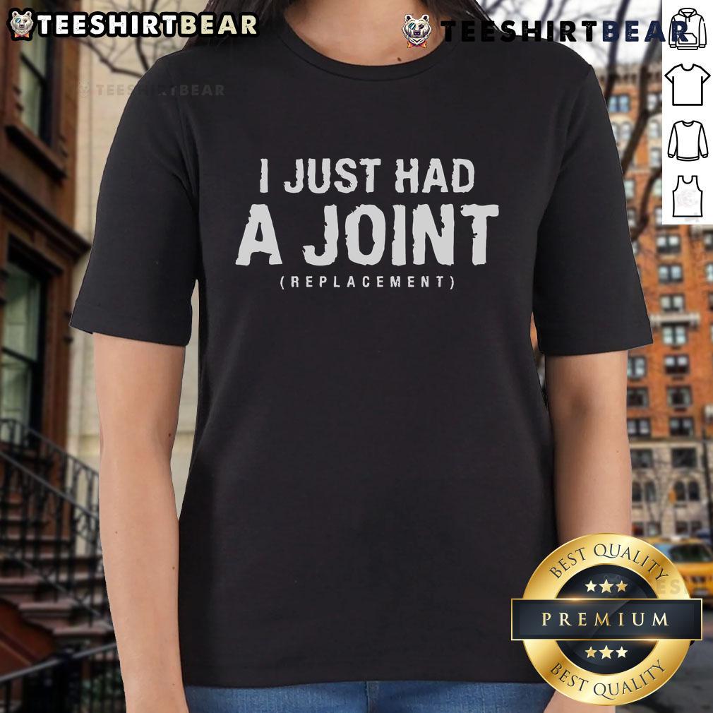 Top hip replacement surgery gift: ladies tee celebrating recovery after joint replacement with a fun design.