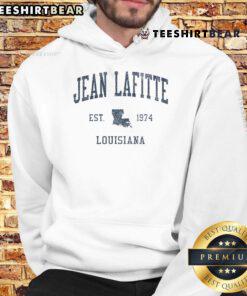 Vintage athletic sports hoodie featuring Top Jean Lafitte LA design, perfect for casual wear and sports enthusiasts.
