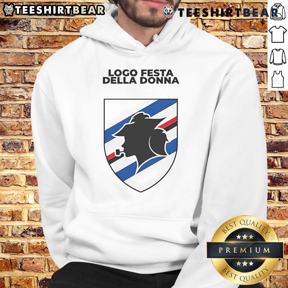 Stylish 'Festa della Donna' hoodie showcasing vibrant logo design, perfect for celebrating Women's Day in comfort and style.