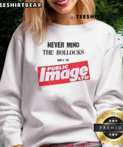Top Never Mind The Bollocks Here's The Public Image Ltd sweatshirt featuring bold graphics and vibrant colors.