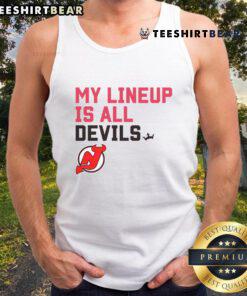 Top New Jersey Devils My Lineup tank top featuring team colors and logo, perfect for fans and summer wear.