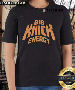 Top New York Knicks Big Knick Energy ladies tee featuring vibrant team colors and logo, perfect for stylish fans.