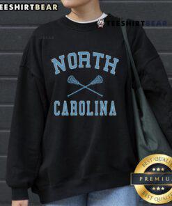 Top North Carolina State Lacrosse sweatshirt in red and white, perfect for fans and athletes supporting NC State.