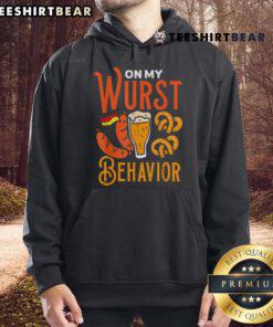 Alt Text: Top-On-My-Wurst-Behavior-Hoodie featuring a playful design, perfect for casual wear and showcasing unique style.