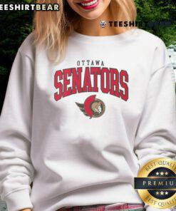 Top Ottawa Senators classic arched logo sweatshirt in black, featuring the team's iconic emblem for fans and collectors.
