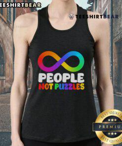 Autism Awareness Tank Top featuring 'Top People Not Puzzles' design, promoting acceptance and understanding of autism.