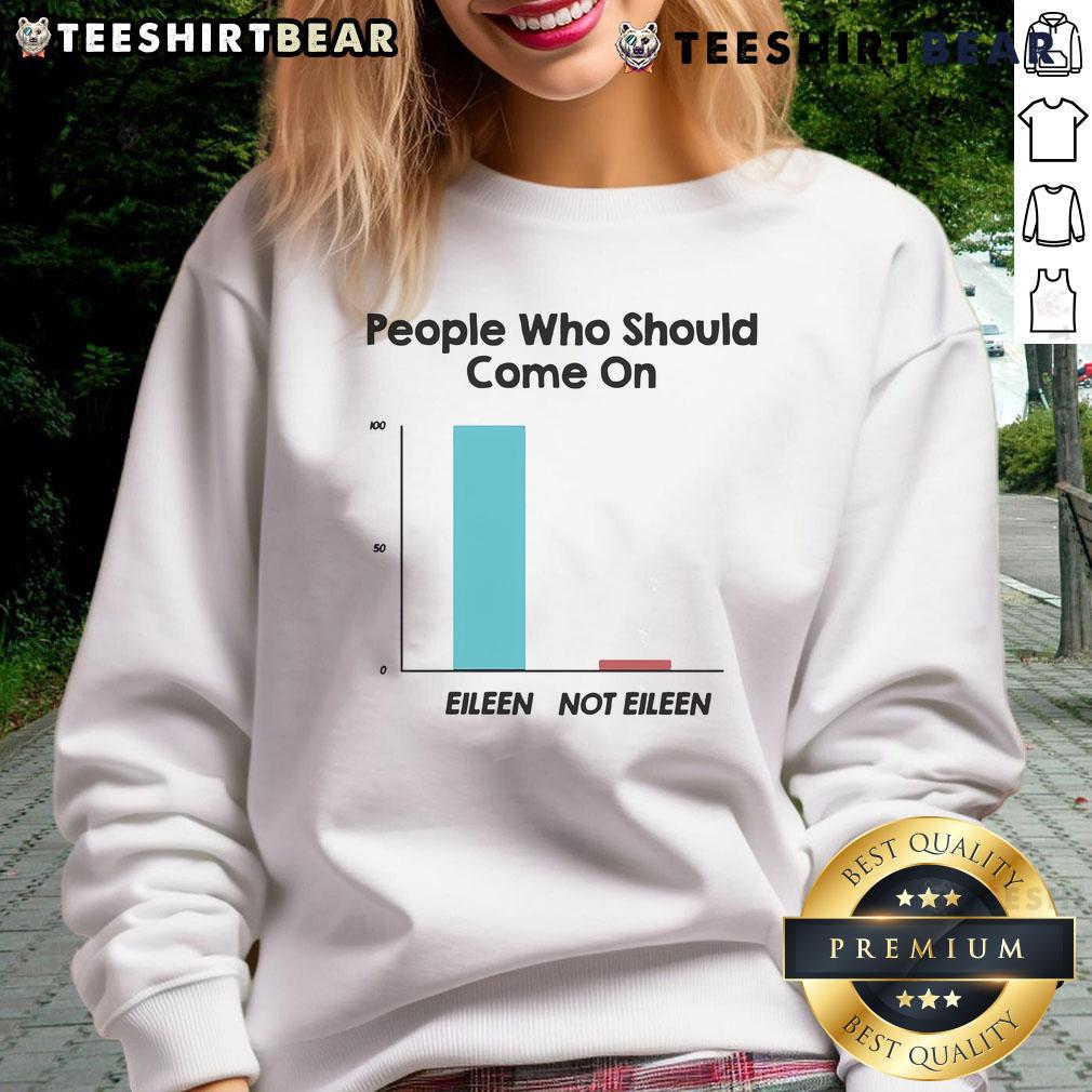 Cozy 'Come On Eileen' sweatshirt featuring top people designs, perfect for fans of the classic song and stylish comfort.