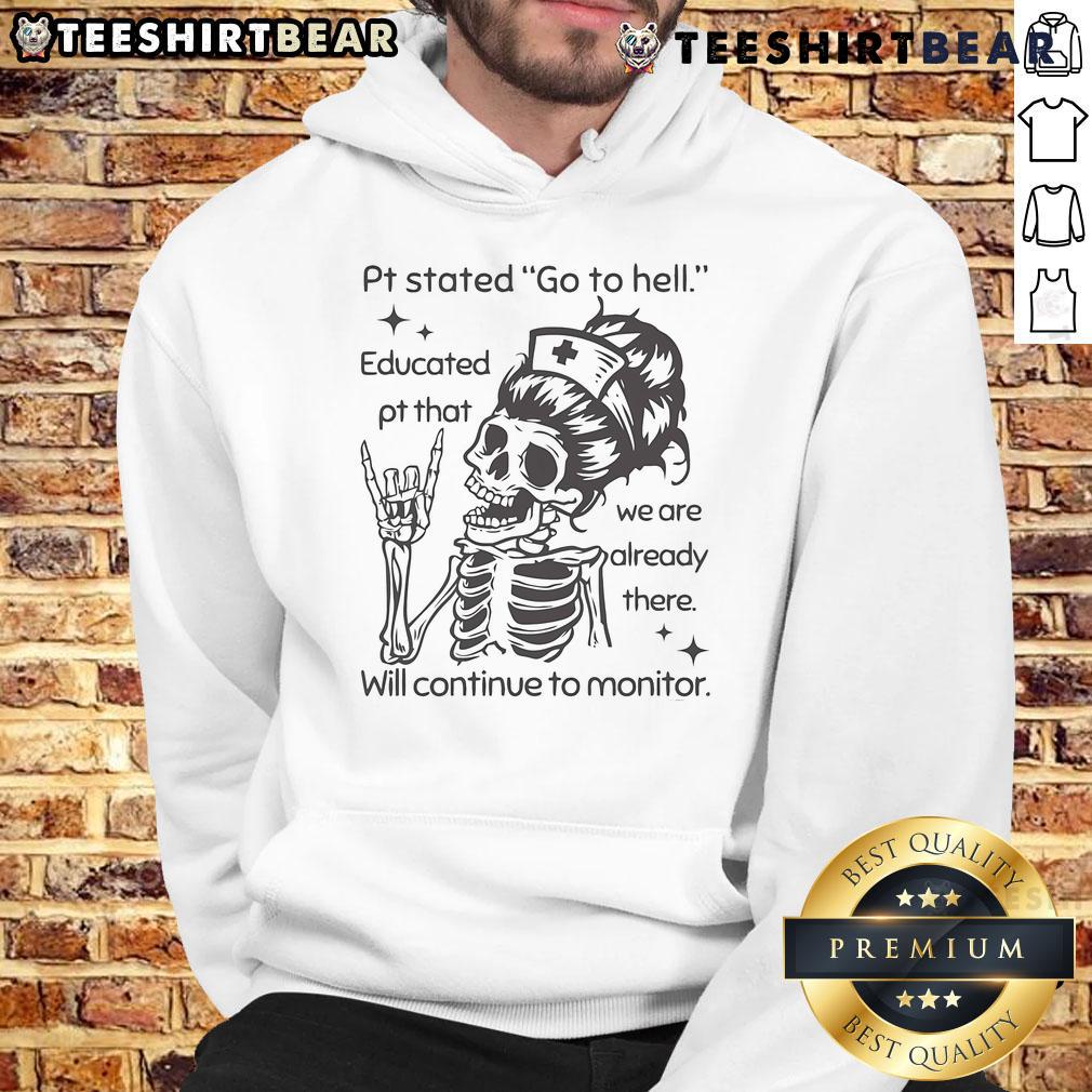 Top Pt Stated Go To Hell Educated Pt hoodie featuring bold graphics and a unique design for casual wear.
