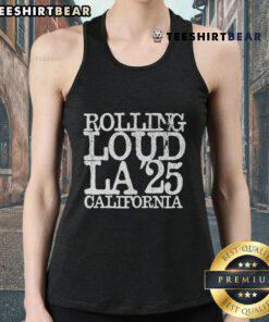 Top Rolling Loud LA 25 California tank top featuring vibrant graphics and a stylish design for festival-goers.