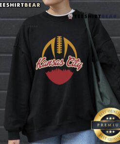 Top silhouette of Kansas City football fan sweatshirt showcasing team spirit and style for KC fans.