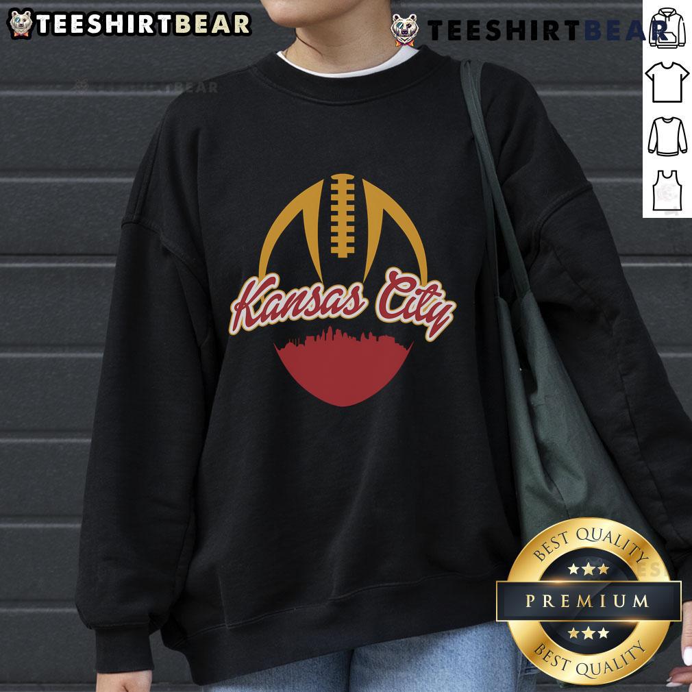 Top silhouette of Kansas City football fan sweatshirt showcasing team spirit and style for KC fans.