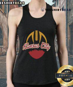 Top silhouette of Kansas City football fan wearing a KC tank top, showcasing team spirit and style.