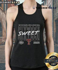 Top Texas Tech Red Raiders 2025 NCAA Men's Basketball Tournament Sweet 16 tank top showcasing team spirit and March Madness.