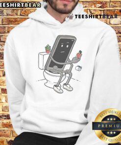 Funny Top Toilet Phone Humour Hoodie design featuring a playful toilet graphic and quirky text for humor lovers.