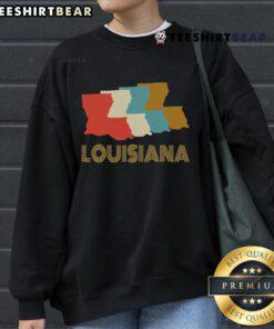 Top Vintage Louisiana Home State I Love Louisiana Sweatshirt showcasing a stylish design perfect for proud Louisiana residents.