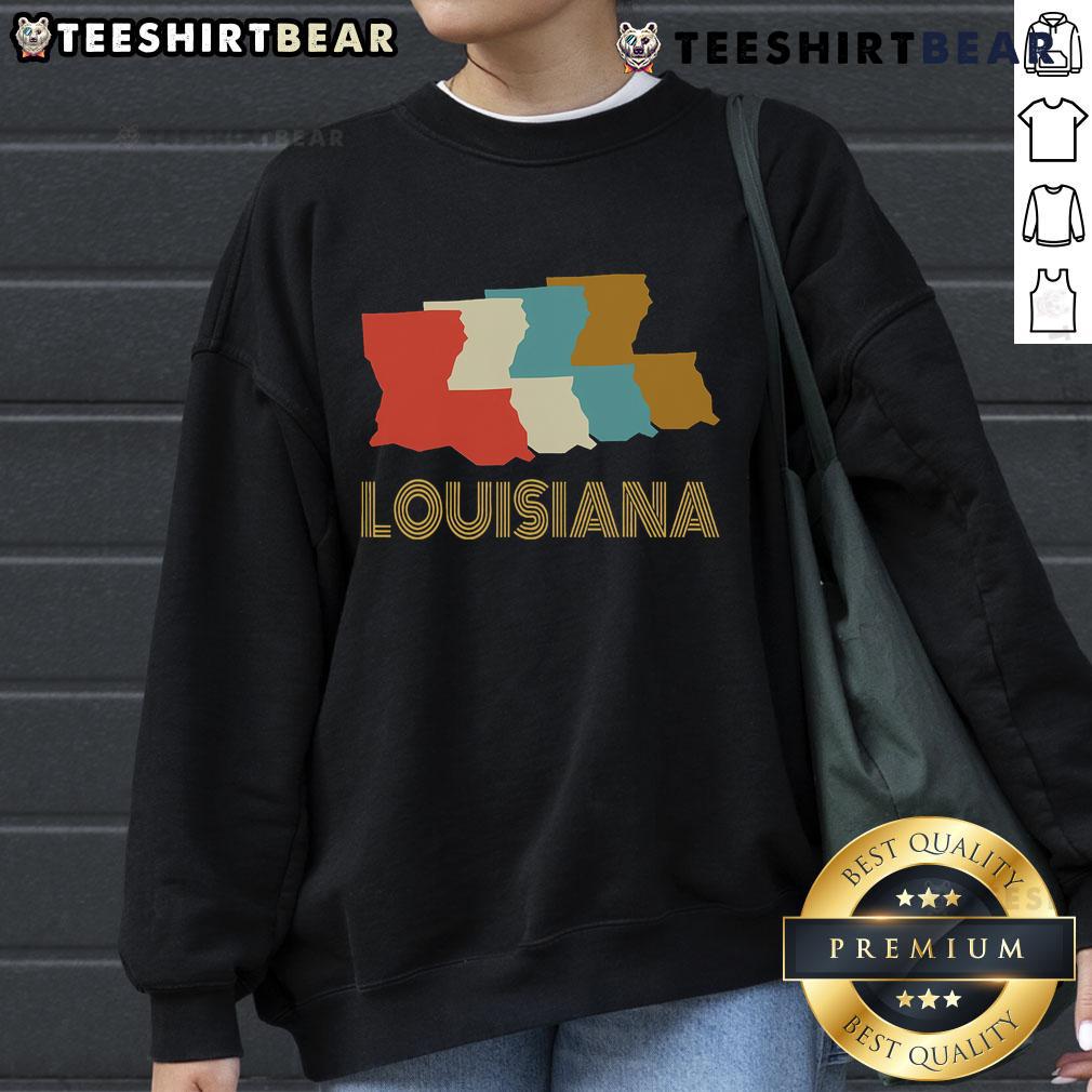 Top Vintage Louisiana Home State I Love Louisiana Sweatshirt showcasing a stylish design perfect for proud Louisiana residents.