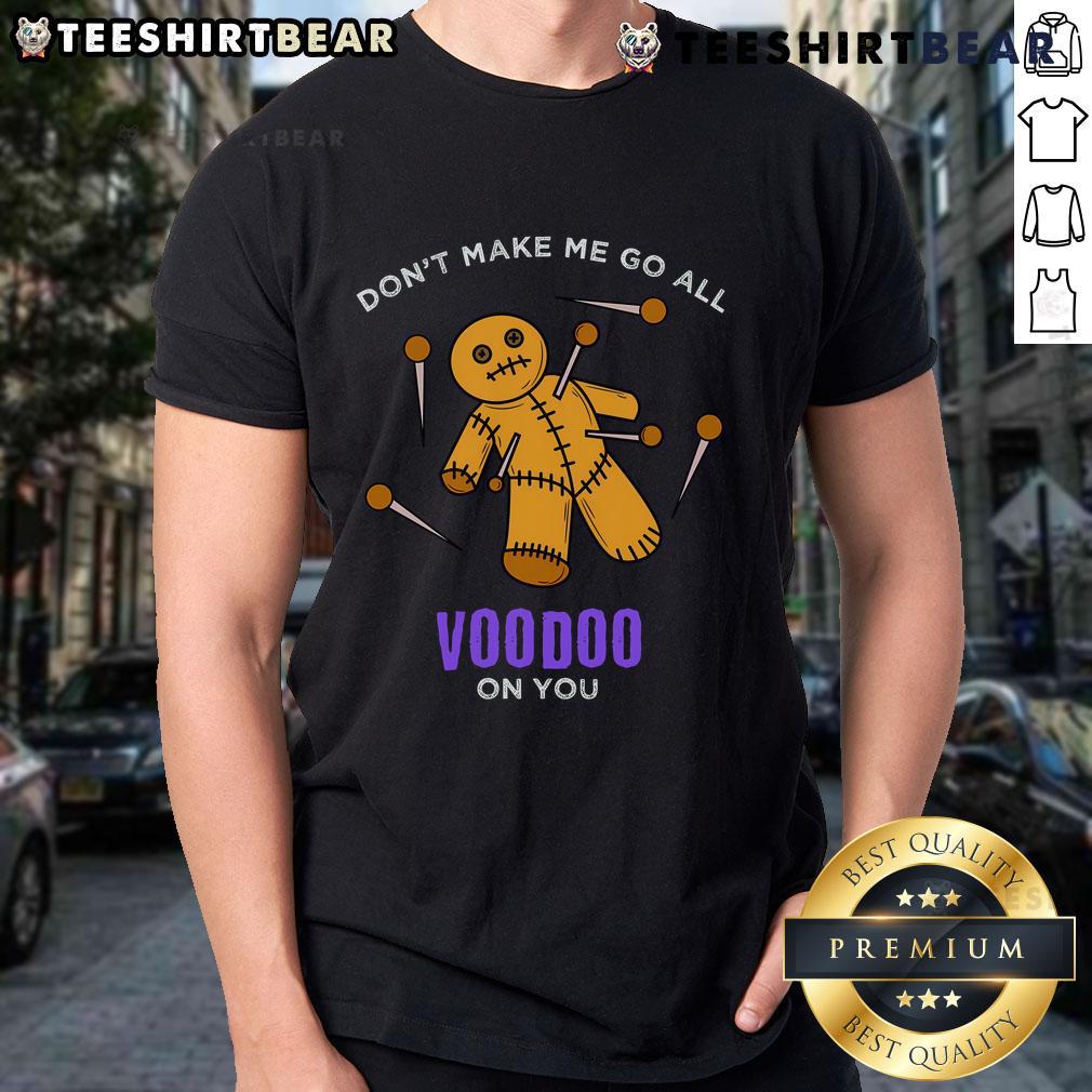 Funny Mardi Gras New Orleans Voodoo Doll T-shirt design perfect for Halloween, featuring a sarcastic graphic.