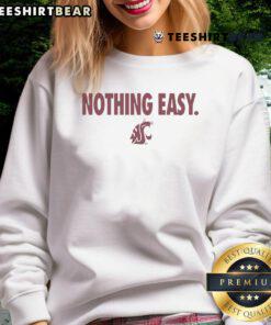 Alt Text: Cozy Top Washington State Cougars Nothing Easy Sweatshirt in crimson, perfect for fans and casual wear.