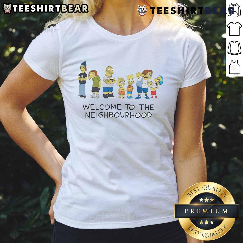 Top Welcome To The Neighbourhood The Simpson Ladies Tee featuring vibrant graphics and comfortable fit for fans.