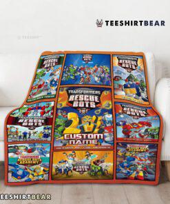 Transformer Rescue Bots Collage Poster Blanket Fleece Customized Blanket