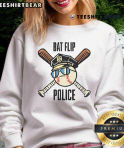 Awesome Bat Flip Police Sweatshirt featuring a stylish design perfect for baseball fans and casual wear.