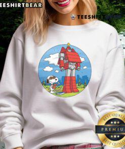 Awesome Beagletron 5000 sweatshirt featuring Snoopy and Woodstock, perfect for Peanuts fans and casual wear.