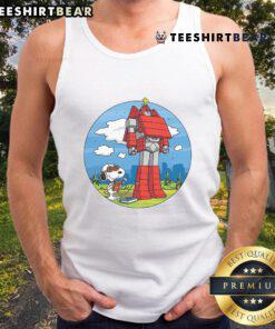 Awesome Beagletron 5000 tank top featuring Snoopy and Woodstock, perfect for dog lovers and Peanuts fans.