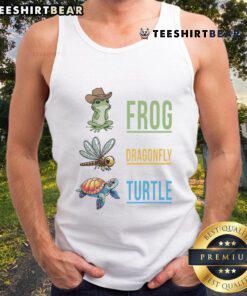 Awesome Frog Dragonfly Turtle Tank Top featuring vibrant designs perfect for casual summer wear.