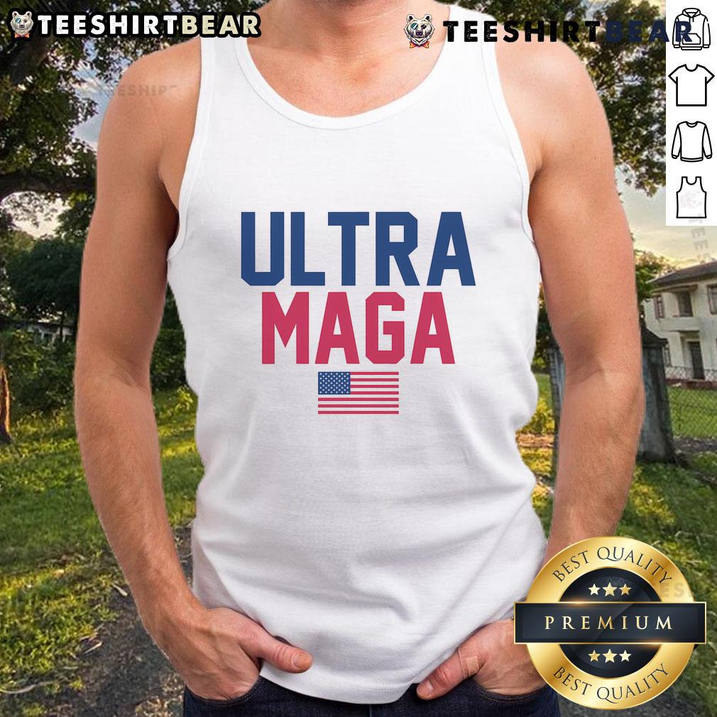 Awesome Ultra MAGA America Flag Tank Top featuring a bold design for patriotic style and support of MAGA ideals.