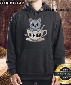 Alt Text: Cute Kit Tea Cat Hoodie featuring an adorable cat design, perfect for cozy tea lovers and cat enthusiasts.