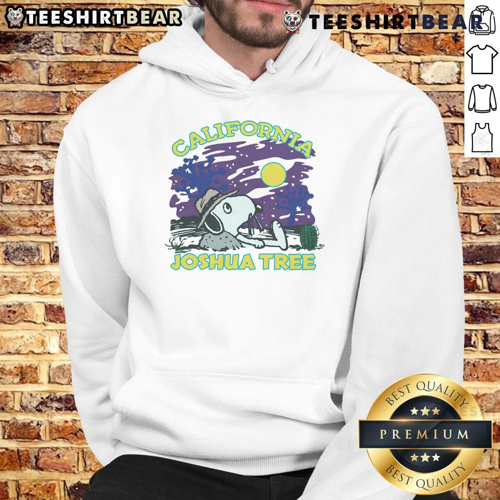 Cute Peanuts Snoopy hoodie design inspired by Joshua Tree National Park, perfect for fans and outdoor lovers.