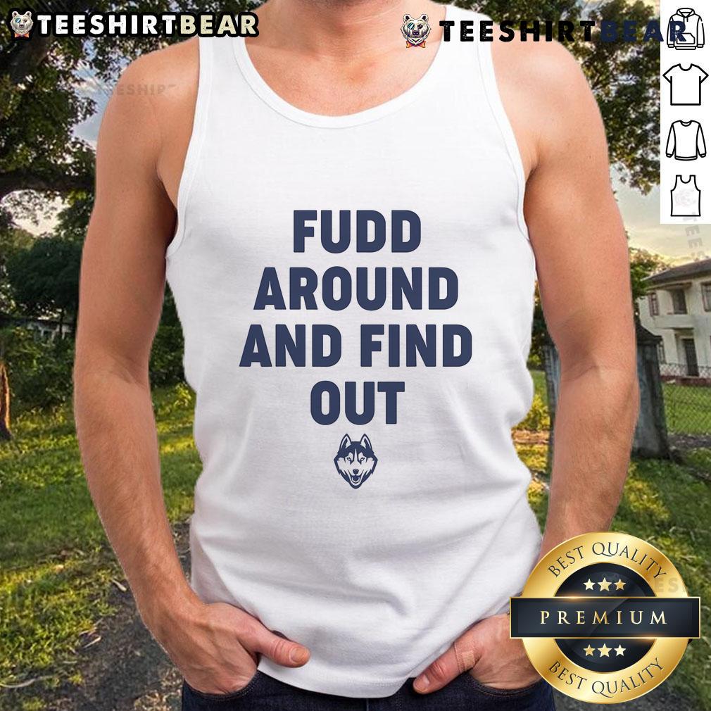 Funny Fudd Around and Find Out Tank Top featuring a humorous graphic design perfect for casual summer wear.