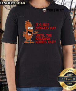 Funny women's tee for Dyngus Day featuring a humorous kielbasa design, perfect for celebrating this Polish holiday.