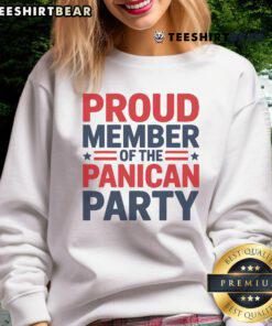 Funny Proud Member of the Panican Party women's sweatshirt featuring a humorous design and vibrant colors.