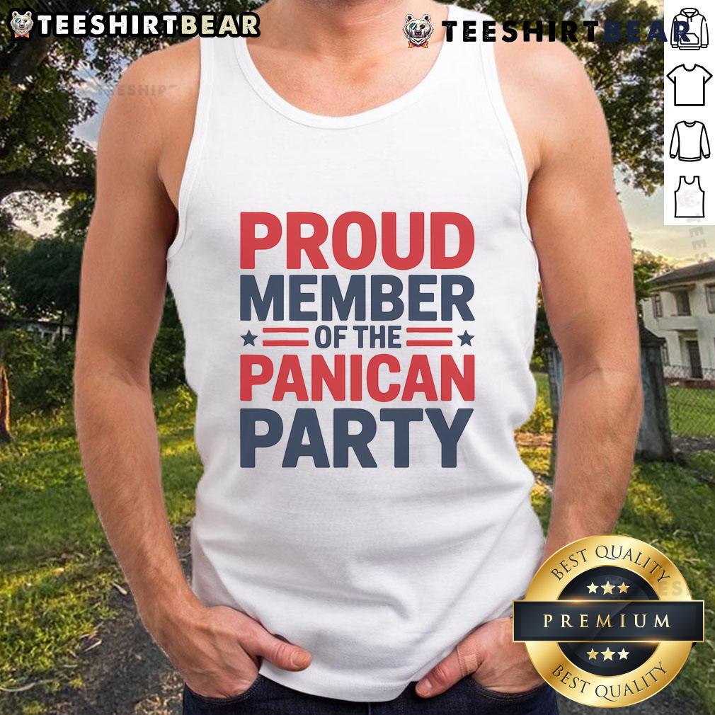 Funny Proud Member of the Panican Party Women Tank Top featuring a humorous design for political enthusiasts.