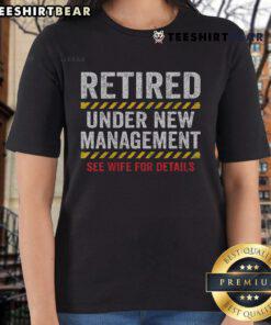 Funny retired husband retirement party tee featuring humorous graphics, perfect for celebrating retirement with friends.