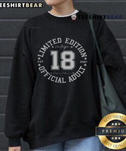 Vintage 2007 18th birthday sweatshirt gift for good adults turning 18, featuring a classic retro design.