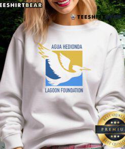 Good Agua Hedionda Lagoon Foundation logo sweatshirt showcasing eco-friendly design and nature conservation spirit.